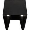Noir Quintin Side Table, Black Steel, 17.5"