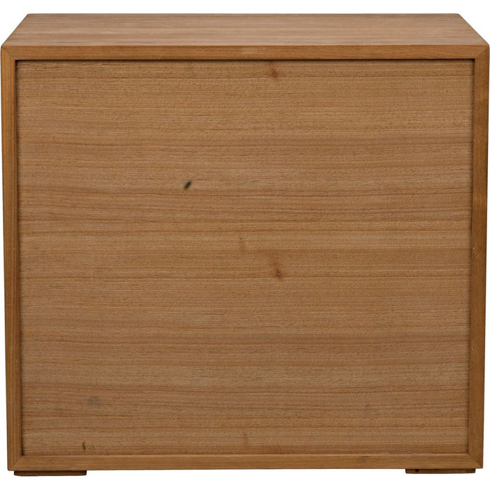 Noir SL05 Side Table, Gold Teak, 18"