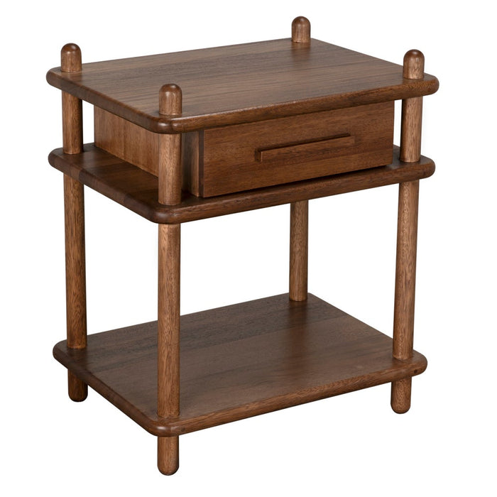 Primary vendor image of Noir Keller Side Table - Walnut, Veneer, 18"