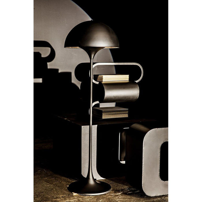 Noir Nada Side Table, Black Steel, 25.5"