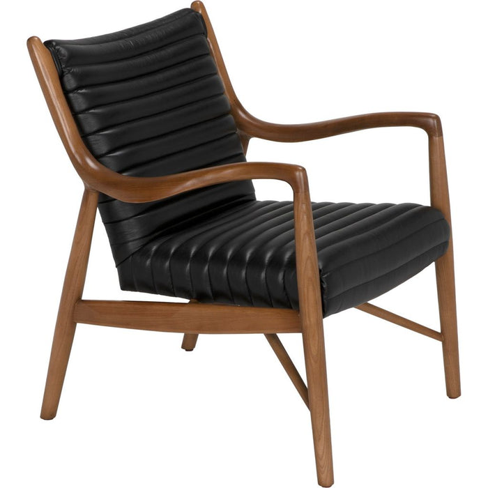 Primary vendor image of Noir Elton Chair - Walnut & Top-Grain Leather, 27.5" W