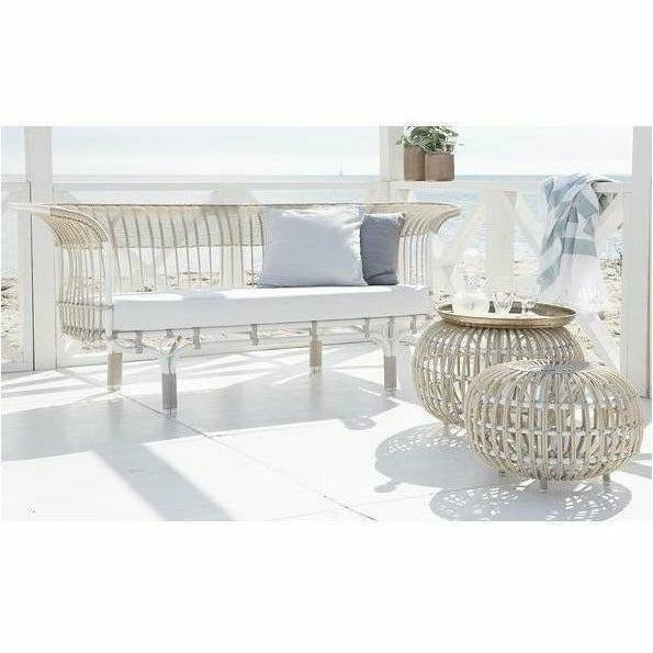 Sika-Design Exterior Belladonna Aluminum Rattan Sofa w/ Cushion, Outdoor-Sofas-Sika Design-Heaven's Gate Home, LLC