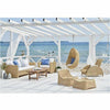 Sika-Design Exterior Sixty Lounge Chair w/ Cushion, Outdoor-Lounge Chairs-Sika Design-Natural-Tempotest White Canvas Seat and Back Cushion-Heaven's Gate Home, LLC