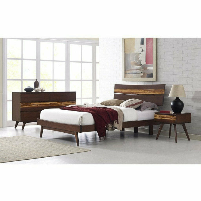 Greenington Azara Solid Bamboo Nightstand, Tiger Accent