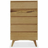 Greenington Azara Solid Bamboo Five Drawer Chest, Tiger Accent
