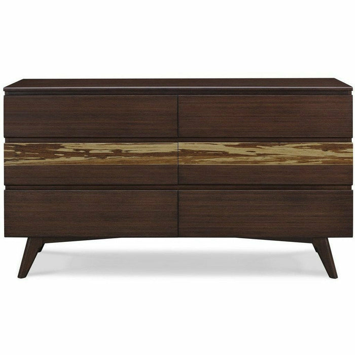 Greenington Azara Solid Bamboo Six Drawer Double Dresser, Tiger Accent
