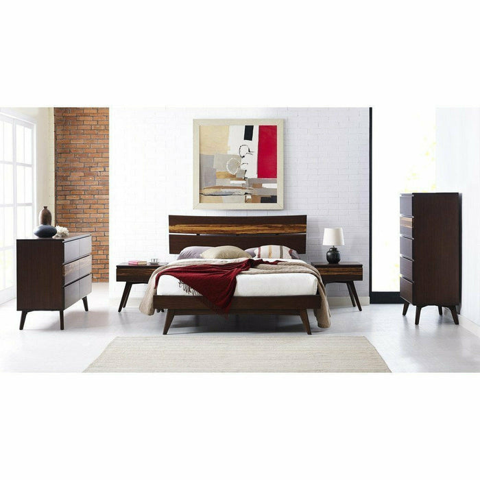 Greenington Azara Solid Bamboo Nightstand, Tiger Accent