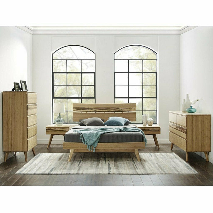 Greenington Azara Solid Bamboo Five Drawer Chest, Tiger Accent