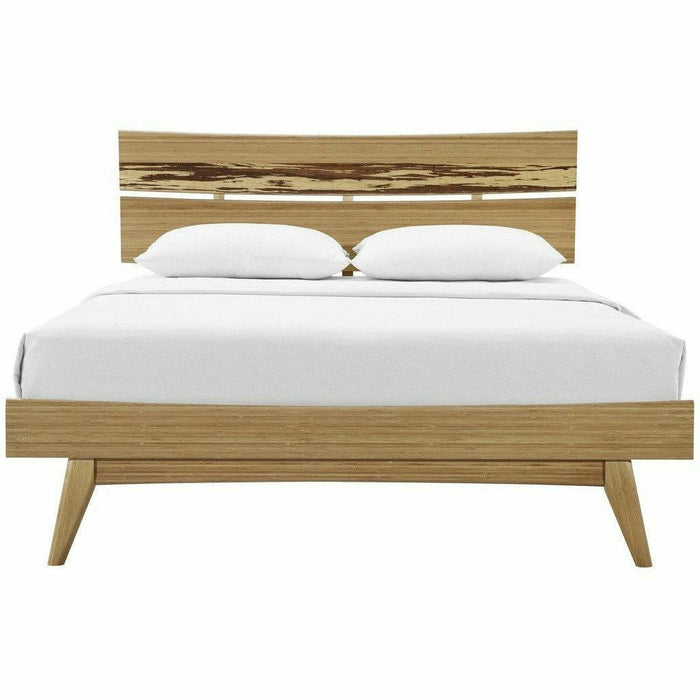 Greenington Azara Solid Bamboo Platform Bed, Caramelized/Tiger Accent