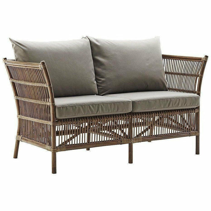 Sika-Design Originals Donatello 2-Seater Sofa w/ Cushion, Indoor-Sofas-Sika Design-Antique-Sailcloth Seagull Seat and Back Cushion-Heaven's Gate Home, LLC