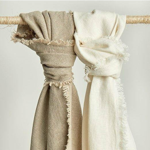 TL at Home Rustic 100% Linen Stone Washed Luxury Throw