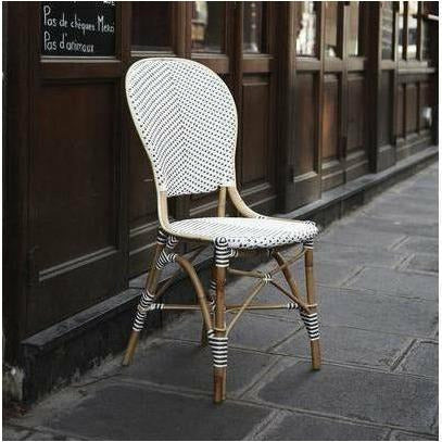 Sika-Design Affaire Isabell Rattan Bistro Side Chair, Stackable, Indoor/Covered Outdoor-Dining Chairs-Sika Design-Heaven's Gate Home, LLC