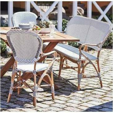 Sika-Design Affaire Isabell Bistro Stacking Arm Chair, Indoor/Covered Outdoor-Dining Chairs-Sika Design-Heaven's Gate Home, LLC