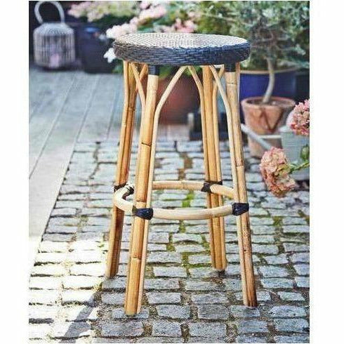 Sika-Design Affaire Simone Rattan Bar Stool, Stackable, Indoor/Covered Outdoor-Bar Stools-Sika Design-Heaven's Gate Home, LLC
