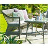 Sika-Design Georgia Garden Charlot 2-Seater w/ Cushion, Outdoor-Sofas-Sika Design-Antique-Polyester Snow White Cushion-Heaven's Gate Home, LLC
