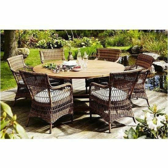 Sika-Design Teak George Round Dining Table, Outdoor-Dining Tables-Sika Design-Heaven's Gate Home, LLC