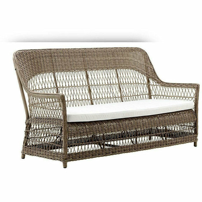 Sika-Design Georgia Garden Dawn-3 Seater w/ Cushion, Outdoor-Sofas-Sika Design-Antique-Polyester Snow White Cushion-Heaven's Gate Home, LLC