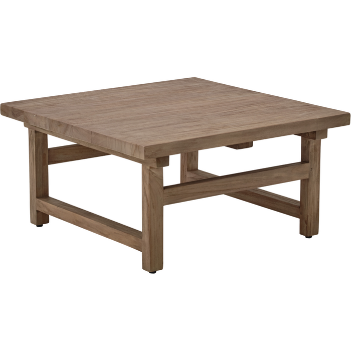 Sika-Design Teak Alfred Recycled Wood Square Coffee Table, Natural, Indoor-Coffee/Cocktail Tables-Sika Design-Heaven's Gate Home, LLC