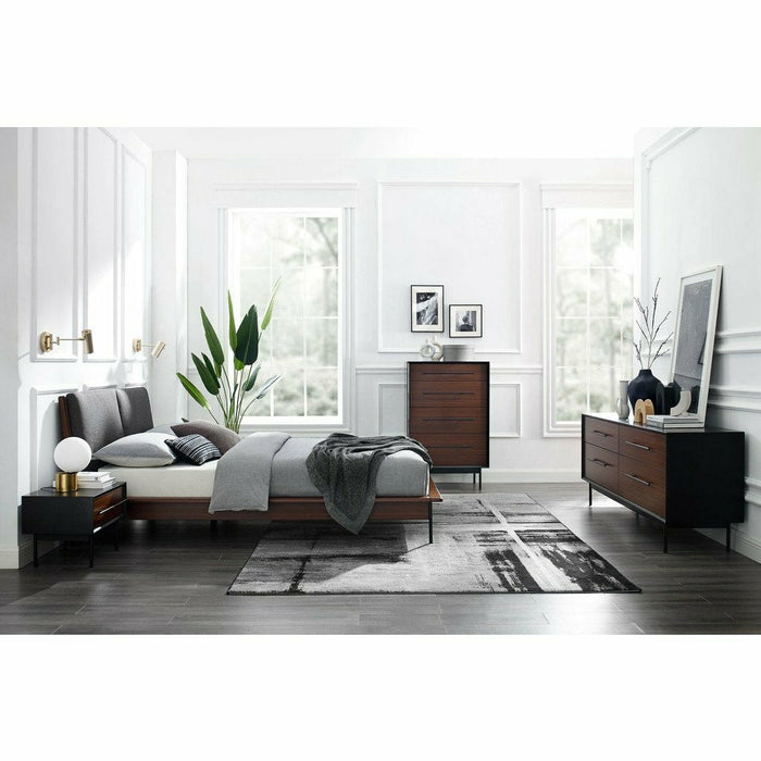 Greenington Park Avenue Solid Moso Bamboo Platform Bed with Fabric, Ruby