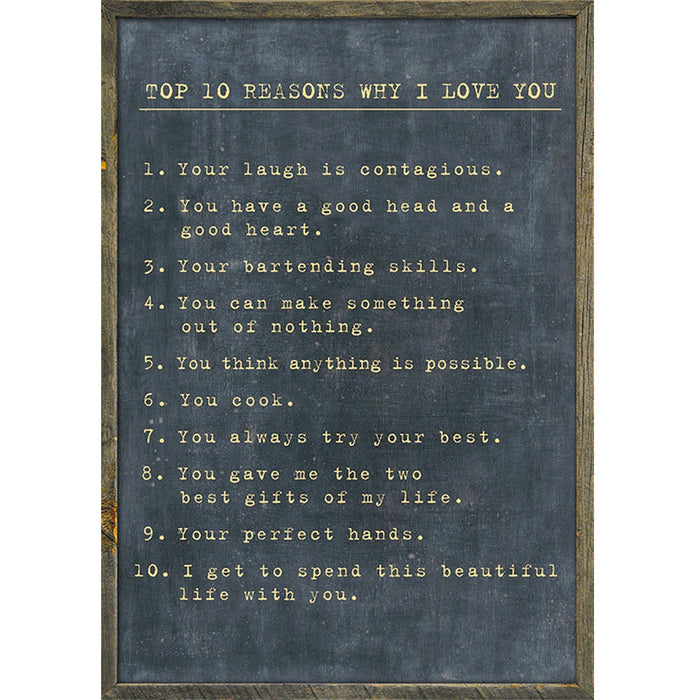 Sugarboo & Co. Top 10 Reasons Why I Love You Art Print