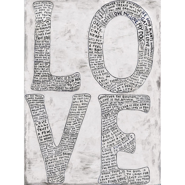 Sugarboo & Co. L-O-V-E in White, Art Print