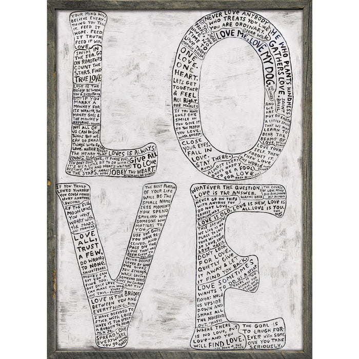Sugarboo & Co. L-O-V-E in White, Art Print
