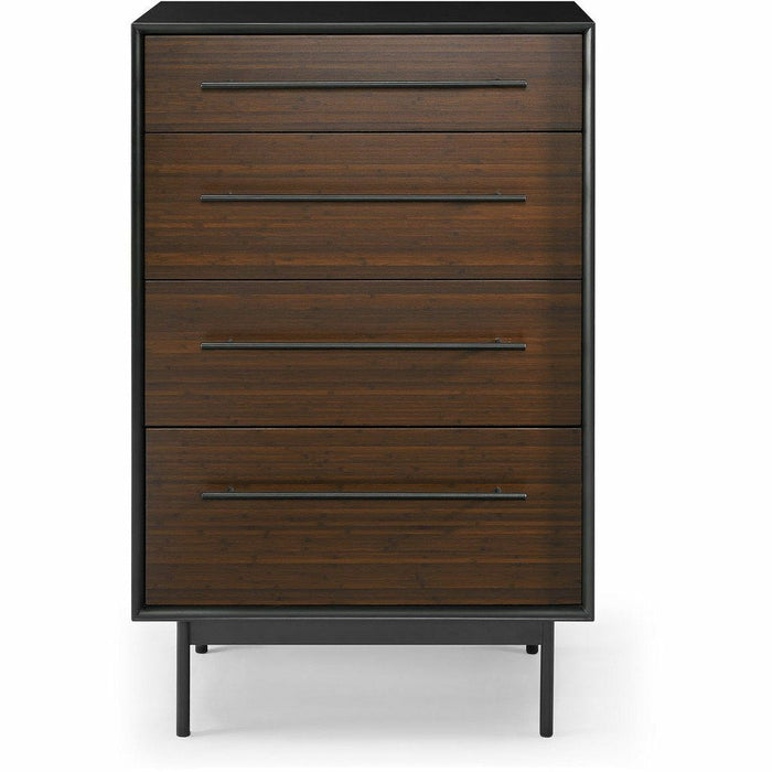 Greenington Park Avenue Solid Moso Bamboo 4 Drawer High Chest, Ruby
