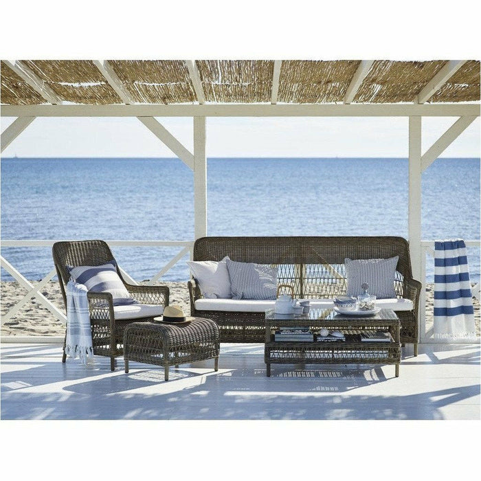 Sika-Design Georgia Garden Dawn Lounge Chair w/ Cushion, Outdoor-Lounge Chairs-Sika Design-Antique-Polyester Snow White Cushion-Heaven's Gate Home, LLC