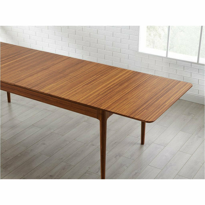 Greenington Erikka Solid Bamboo Double-Leaves Extensible Dining Table, Amber