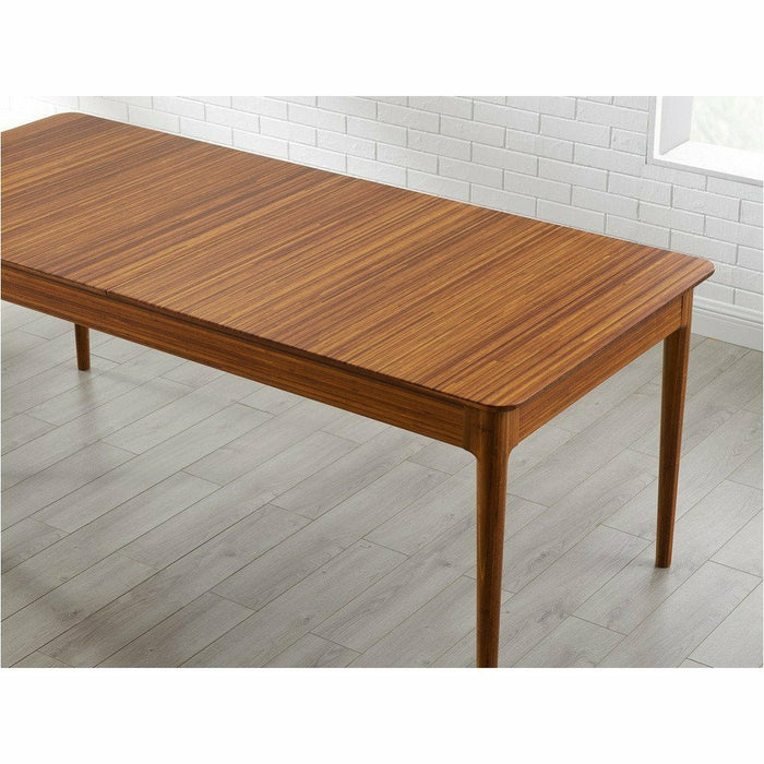 Greenington Erikka Solid Bamboo Double-Leaves Extensible Dining Table, Amber