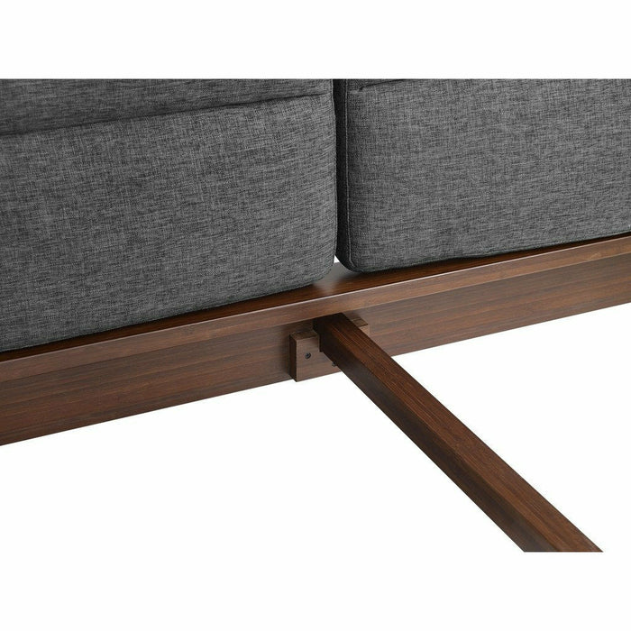 Greenington Park Avenue Solid Moso Bamboo Platform Bed with Fabric, Ruby