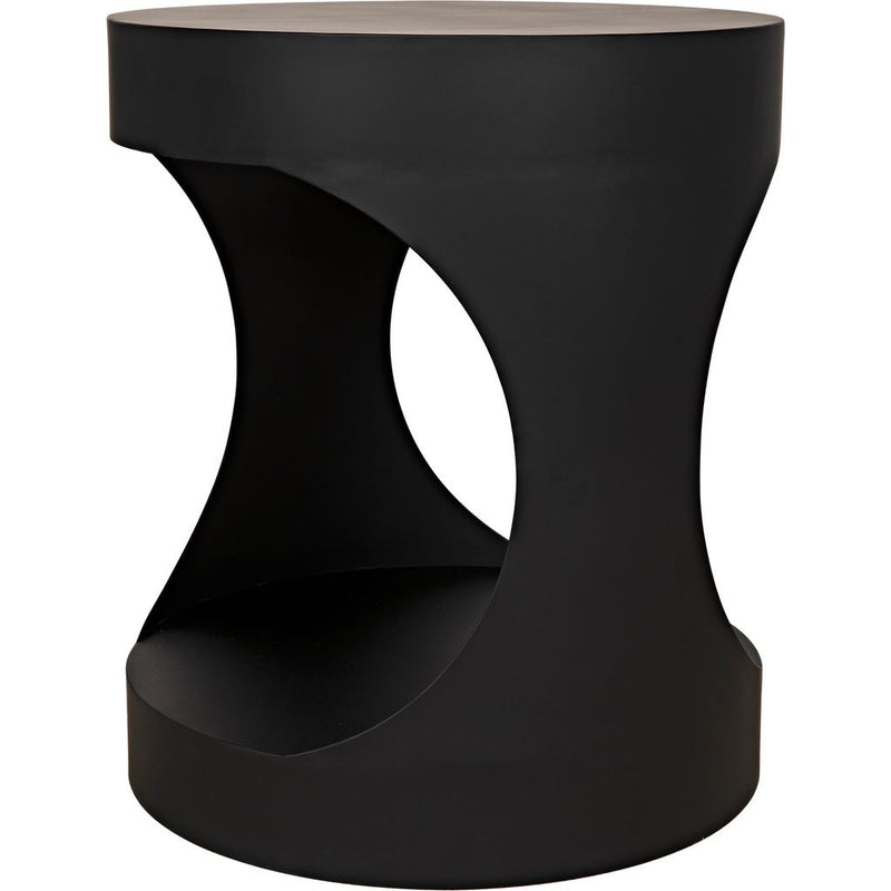 Primary vendor image of Noir Eclipse Round Side Table, Black Steel, 22