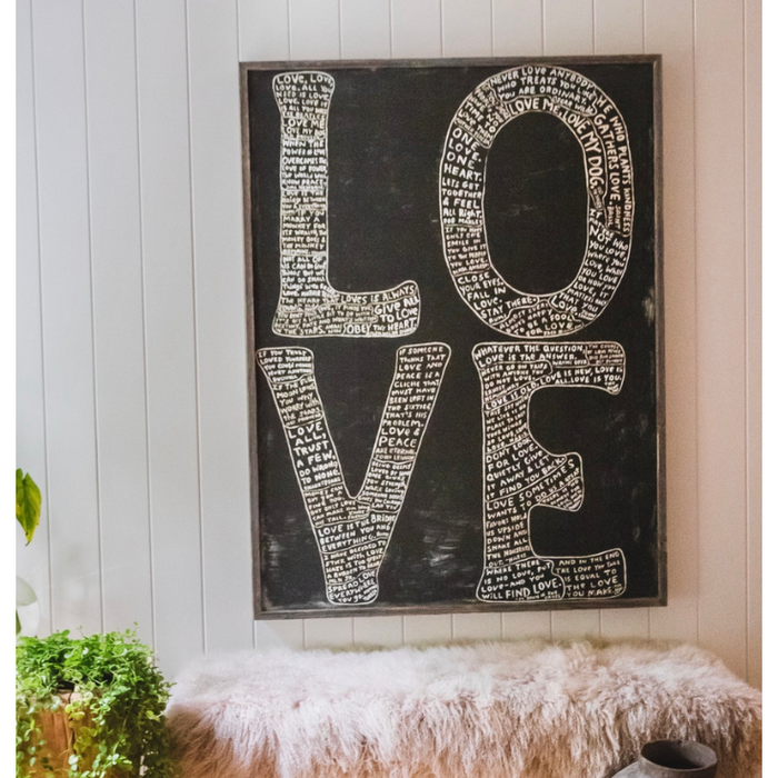Sugarboo & Co. L-O-V-E in Black, Art Print