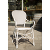 Sika-Design Alu Affaire Isabell Rattan Dining Arm Chair, Outdoor-Dining Chairs-Sika Design-Heaven's Gate Home, LLC