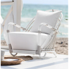 Sika Design Exterior Arne Jacobsen Charlottenborg Chair w/ Cushion, Outdoor-Lounge Chairs-Sika Design-Dove White-Tempotest White Canvas Seat and Back Cushion-Heaven's Gate Home, LLC