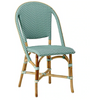 Sika-Design Affaire Sofie Rattan Side Bistro Chair, Stackable, Indoor/Covered Outdoor-Dining Chairs-Sika Design-Salvie Green / White Dots-Heaven's Gate Home, LLC