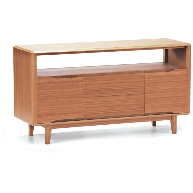 Greenington Currant Solid Bamboo Media Cabinet, Caramelized