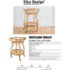 Sika-Design Icons Fratellino Trolley, Natural, Indoor-Bar Carts-Sika Design-Natural-Heaven's Gate Home, LLC