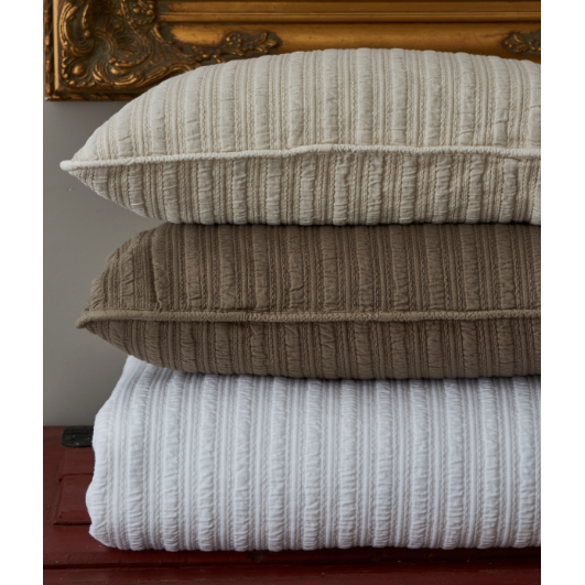 TL at Home Clare Cotton Seersucker Stone Washed Coverlet and/or Sham