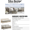 Sika-Design Exterior Caroline 3-Seater Sofa w/ Cushion, Outdoor-Sofas-Sika Design-Heaven's Gate Home, LLC