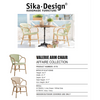 Sika-Design Affaire Sofie Valerie Rattan Stackable Dining Chair, Indoor/Covered Outdoor-Dining Chairs-Sika Design-Ivory-Heaven's Gate Home, LLC