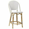 Sika-Design Affaire Sofie Rattan Bar Stool, White/Cappuccino Dots Indoor/Covered Outdoor-Bar Stools-Sika Design-White / Cappuccino Dots-Heaven's Gate Home, LLC