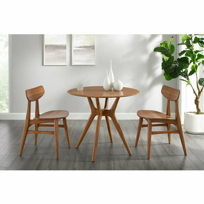 Greenington Sitka 36" Bamboo Round Dining Table, Amber