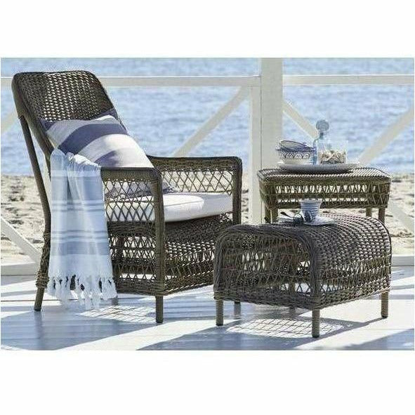 Sika-Design Georgia Garden Dawn Lounge Chair w/ Cushion, Outdoor-Lounge Chairs-Sika Design-Antique-Polyester Snow White Cushion-Heaven's Gate Home, LLC