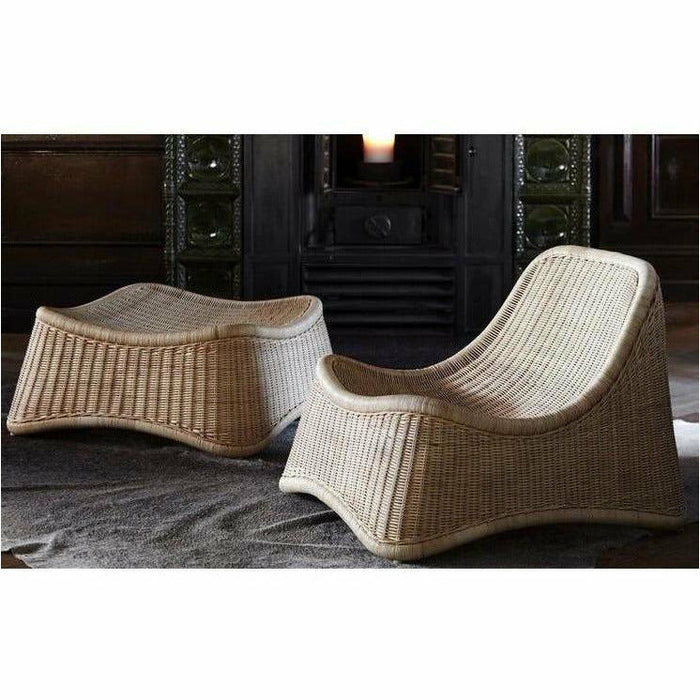 Sika-Design Icons Chill Chair w/ Stool, Indoor-Lounge Chairs-Sika Design-Natural-Heaven's Gate Home, LLC