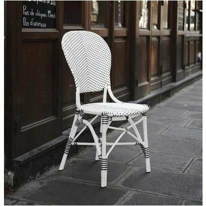 Sika-Design Alu Affaire Isabell Rattan Dining Side Chair, Outdoor-Dining Chairs-Sika Design-Heaven's Gate Home, LLC