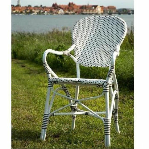 Sika-Design Alu Affaire Isabell Rattan Dining Arm Chair, Outdoor-Dining Chairs-Sika Design-Heaven's Gate Home, LLC