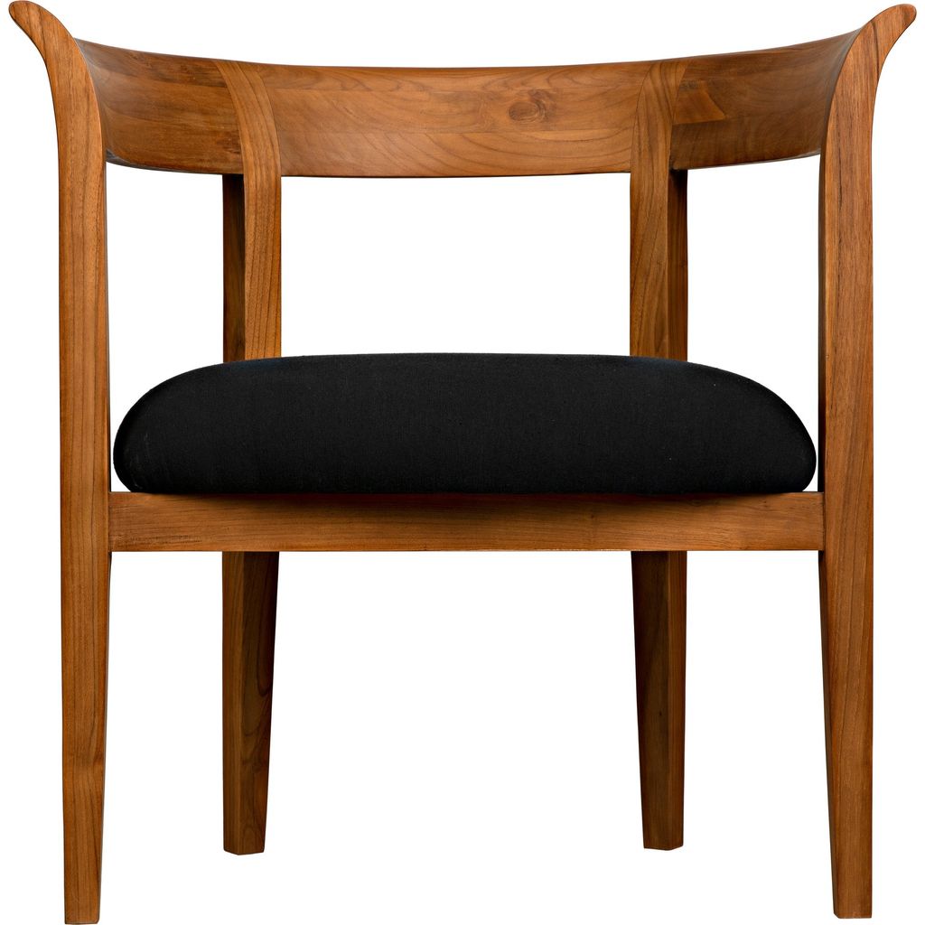 Noir Webster Club Chair, Teak, 30" W