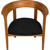 Noir Webster Club Chair, Teak, 30" W