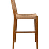 Noir Bran Counter Stool - Teak W/ Danish Cord, 18" W